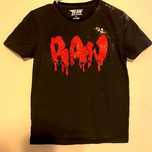 RAW DRIP Orange BLING CREW NECK T-SHIRTS